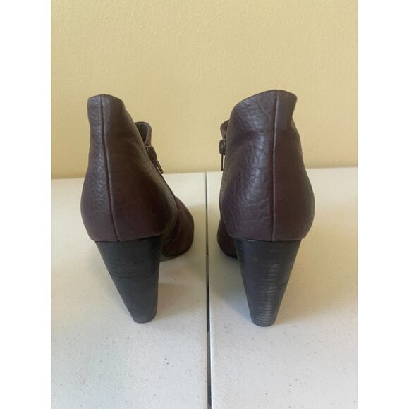 Crown Vintage Naydine Womens Boots Size 11 Tan Suede Ankle Booties dark plum - Picture 13 of 16